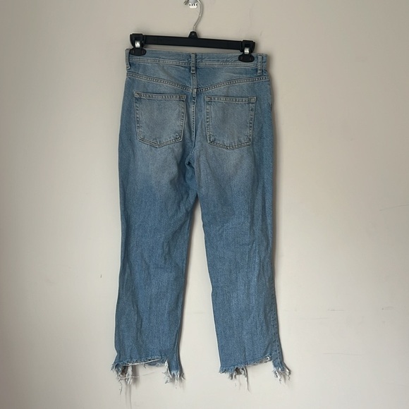 We The Free Womens Light Wash Distressed Cut Off 5 Pocket Denim Blue Jeans 27 ♦️ - Picture 2 of 9